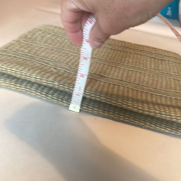 Little Nugget boho woven jute zip summer clutch / travel pouch - Picture 8 of 11